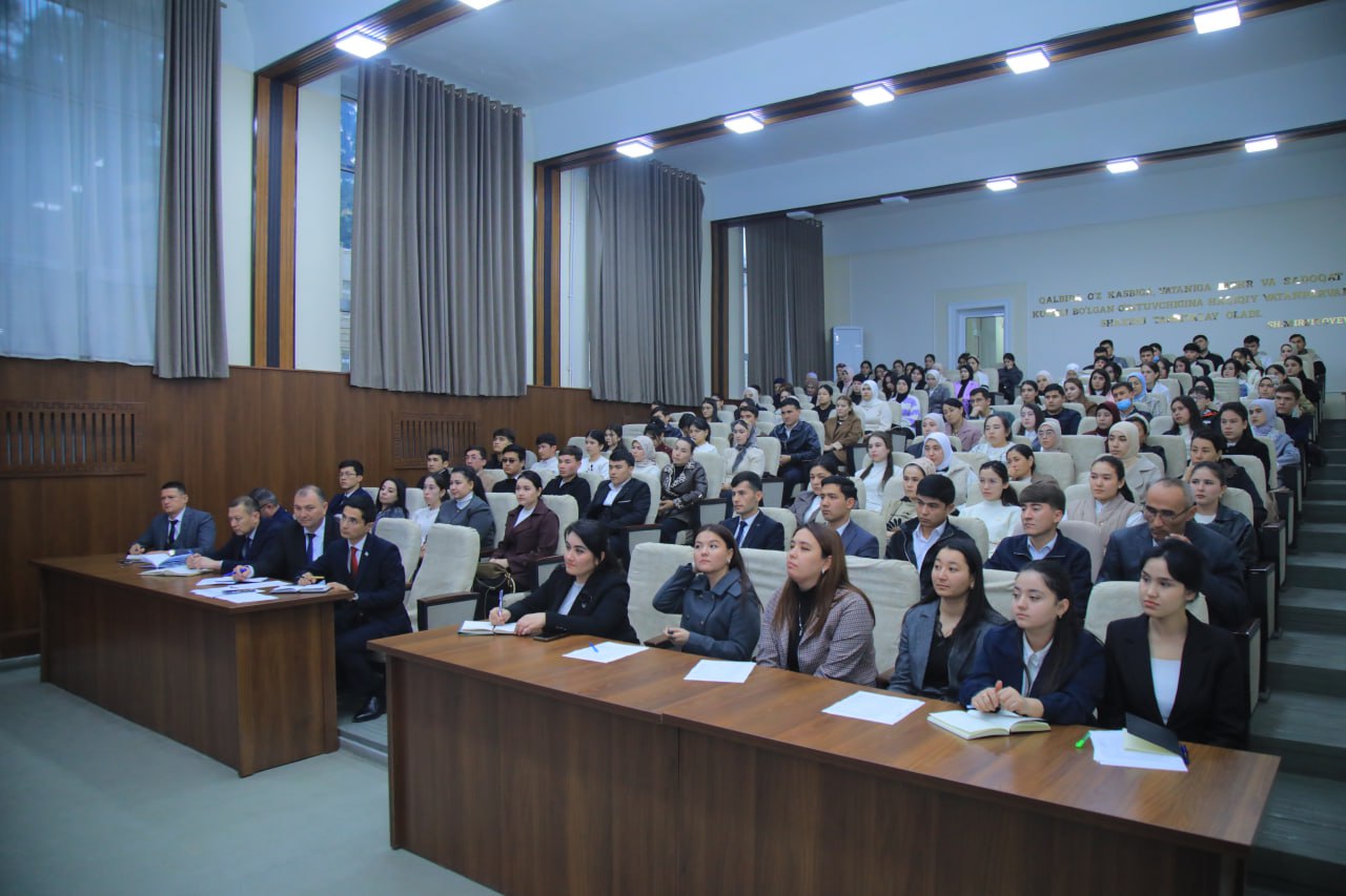 Rektor va bitiruvchi yoshlar uchrashuvi bo‘lib o‘tdi