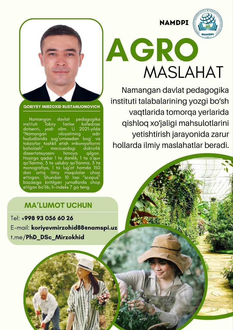 "AGROMASLAHAT"ning ilk agrotavsiyasi