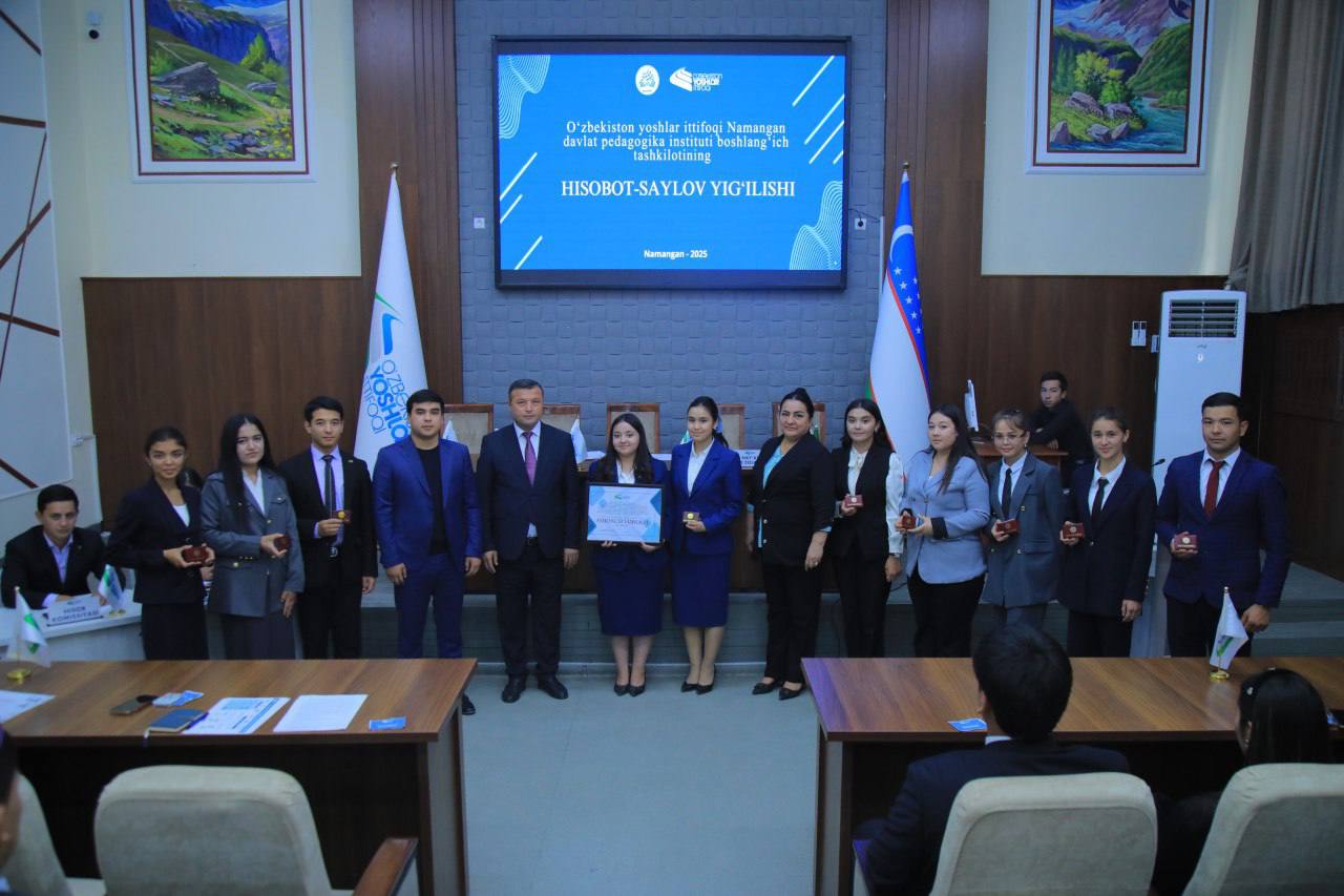 Hisobot-saylov yig’ilishida 2025/2026-o‘quv yili uchun Yoshlar yetakchisi, Yoshlar kengashi a’zolari hamda fakultet koordinatorlarini saylash bo‘yicha masala ko’rib chiqildi.