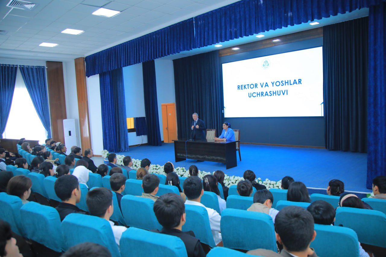 Yoshlar kuni doirasida rektor va yoshlar uchrashuvi bo‘lib o‘tdi